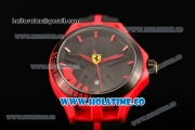 Ferrari Scuderia Ferrari Orologi 2015 Miyota 2035 Quartz Red PVD Case with Black Dial and Red Stick Markers