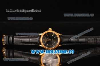 Rolex Cellini Time Asia 2813 Automatic Yellow Gold Case with Black Dial and Stick Markers