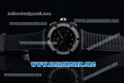 Hublot Big Bang King Power Foudroyante Chrono Swiss Valjoux 7750 Automatic PVD Case with Black Dial Steel Bezel and Black Rubber Strap