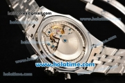 Breitling For Bentley Asia Valjoux 7750 Automatic Movement White Bezel with Brown Dial and SS Strap