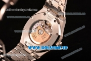 Audemars Piguet Royal Oak 41MM Clone AP Calibre 3120 Automatic Steel Case/Bracelet with White Dial Diamonds Bezel - Stick Markers (EF)