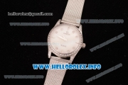 Omega De Ville Prestige Miyota Quartz Stainless Steel Case/Bracelet with White MOP Dial Diamonds Markers