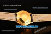 Rolex Cellini Time Asia 2813 Automatic Yellow Gold Case with Black Dial and Stick Markers