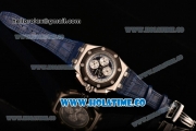 Audemars Piguet Rubens Barrichello Chrono Miyota Quartz Steel Case with PVD Bezel Stick Markers and Blue Skeleton Dial (EF)