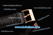 A.Lange&Sohne Lange 1 Tourbillon Asia Automatic Rose Gold Case with Black Leather Bracelet and Black Dial