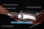 Rolex Milgauss Vintage Asia 2813 Automatic Steel Case with Brown Dial Dot Markers and Brown Nylon Strap