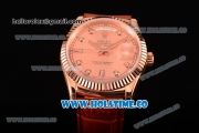 Rolex Day-Date Asia 2813/Swiss ETA 2836/Clone Rolex 3135 Automatic Rose Gold Case with Diamonds Markers and Pink Dial (BP)