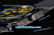 Bell & Ross BR 01-92 Automatic Movement PVD Case with Yellow Markers-Black Dial and Black Rubber Strap