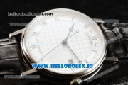 Breguet Classique Japanese Miyota 9015 Automatic Movement Steel White Dial and Roman Numeral Markers Leather Strap (FF)