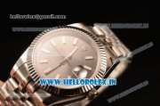 Rolex Datejust 37mm Swiss ETA 2836 Automatic Movement Steel Case with Steel Bezel Grey Dial Steel Strap