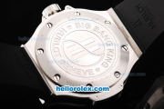 Hublot Big Bang King Swiss Valjoux 7750 Automatic Movement Steel Case with Black Bezel and Black Rubber Strap