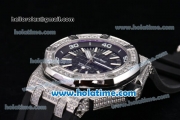 Audemars Piguet Royal Oak Offshore Diver Asia 4813 Automatic Steel/Diamonds Case with Black Dial and Stick Markers