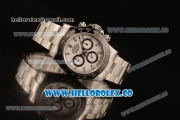 Rolex Daytona Chrono Swiss Valjoux 7750 Automatic Steel Case with White Dial and Steel Bracelet - 1:1 Origianl (AR)