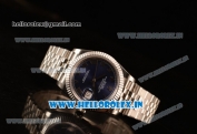 Rolex Datejust 37mm Swiss ETA 2836 Automatic Steel Case with Jubilee Steel Bezel Blue Dial Diamonds Steel Bracelet