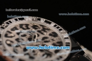 Hublot Big Bang Snow Leopard Chrono Miyota OS20 Quartz PVD Case with White/Black Markers and Leopard Leather Bracelet