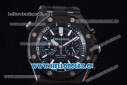 Audemars Piguet Royal Oak Offshore Diver Chrono Miyota OS20 Quartz PVD Case with Black Dial Stick Markers and Black Rubber Strap (EF)