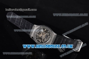 Hublot Classic Fusion Skeleton Asia Automatic Steel Case with Skeleton Dial and Black Leather Strap