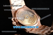 Patek Philippe Nautilus Miyota 9015 Automatic Rose Gold Case White Dial With Stick Markers Rose Gold Bracelet