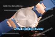 Ulysse Nardin Maxi Marine Diver Miyota Quartz Rose Gold Case with Blue Dial and Stick Markers