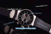 Ulysse Nardin Maxi Marine Chronograph Miyota Quartz Movement Steel Case with Black/Silver Dial