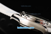 Breitling Chronomat B01 Chronograph Miyota Quartz Movement Steel Case with White Dial-White Rubber Strap
