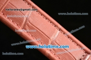 IWC Portuguese Chrono Miyota OS20 Quartz Steel Case with Pink Leather Strap and Pink Dial