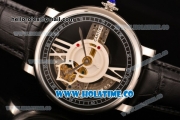 Cartier Rotonde De Cartier Asia Automatic Steel Case with Black Skeleton Dial and White Roman Numeral Markers