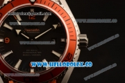 Omega Seamaster Planet Ocean 600M Co-Axial Clone Omega 8500 Automatic Steel Case with Black Dial Orange Rubber Strap and Sick Markers (EF)