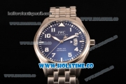 IWC Pilot's Watches Mark XVII Edition "Le Petit Prince" Swiss ETA 2892 Automatic Full Steel with Blue Dial and White Arabic Numeral Markers