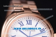 Cartier Cle de Cartier Asia ST16 Automatic Rose Gold Case/Bracelet Roman Markers and White Dial