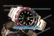 Rolex GMT-Master II All Diamond Red/Blue Bezel Automatic (Correct Hand Stack) 116759SARU