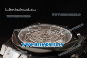 Hublot Big Bang Sang Bleu 9015 Automatic PVD Case with Black Dial Arabic Numeral Markers and Genuine Leather Strap