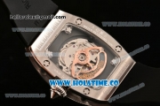 Richard Mille RM007 Miyota 6T51 Automatic Steel Case with Diamonds Dial and Black Rubber Strap