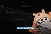 U-Boat Thousands of Feet Chronograph Automatic Rose Gold Bezel with Black Dial-Yellow Marking