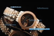 Rolex Datejust Automatic Movement ETA Coating Case with Diamond Bezel and Roman Numerals