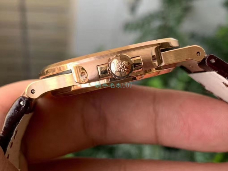PPF V4 Nautilus top replica PP Patek Philippe 5711R rose gold belt watch - Click Image to Close