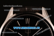 Tag Heuer Carrera Calibre 5 wiss ETA 2824 Automatic Steel Case with Black Dial Stick Markers and Black Leather Strap