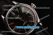 Rolex Cellini Time Asia Automatic Steel Case with Black Dial and Silver Stick Markers (New)