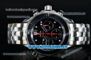 Omega Seamaster Diver 300M Co-Axial Chrono Swiss Valjoux 7753 Automatic Steel Case with Black Dial and White Markers - 1:1 Original