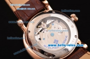 Patek Philippe Complications ST22 Automatic Rose Gold Case with Black Roman Numeral Markers and White Dial - Gold Hands