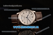 Longines Master 2824 Auto Steel Case with White Dial and Brown Leather Strap