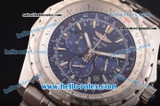 Breitling For Bentley Working Chronograph Quartz Movement with Blue Dial and SS Case-SS Strap