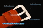 Panerai Luminor Marina PAM177 Swiss ETA 6497 Manual Winding Titanium Case with Black Dial and Brown Leather Strap- 1:1 Original