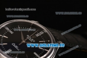 Rolex Cellini Time Asia Automatic Steel Case with Black Dial and Silver Stick Markers (New)