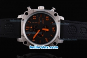 U-Boat Thousands of Feet Chronograph Automatic White Bezel with Black Dial-Orange Marking