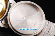 Rolex Day-Date Swiss ETA 2836 Automatic Movement Black Rolex Logo Dial with Diamond Marker and Bezel-Diamond/SS Strap