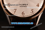 Tag Heuer Carrera Calibre 5 wiss ETA 2824 Automatic Steel Case with White Dial and Brown Leather Strap