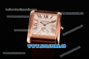 Cartier Tank MC Swiss ETA 2824 Automatic Rose Gold Case with White Dial and Black Roman Numeral Markers