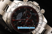 Rolex Daytona II Automatic Movement Full Steel with Black Dial and Numeral Markers