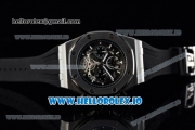 Audemars Piguet Royal Oak Offshore Tourbillon Chronograph Miyota Quartz Movement Steel Case Black Dial With Stick Markers Black Rubber Strap